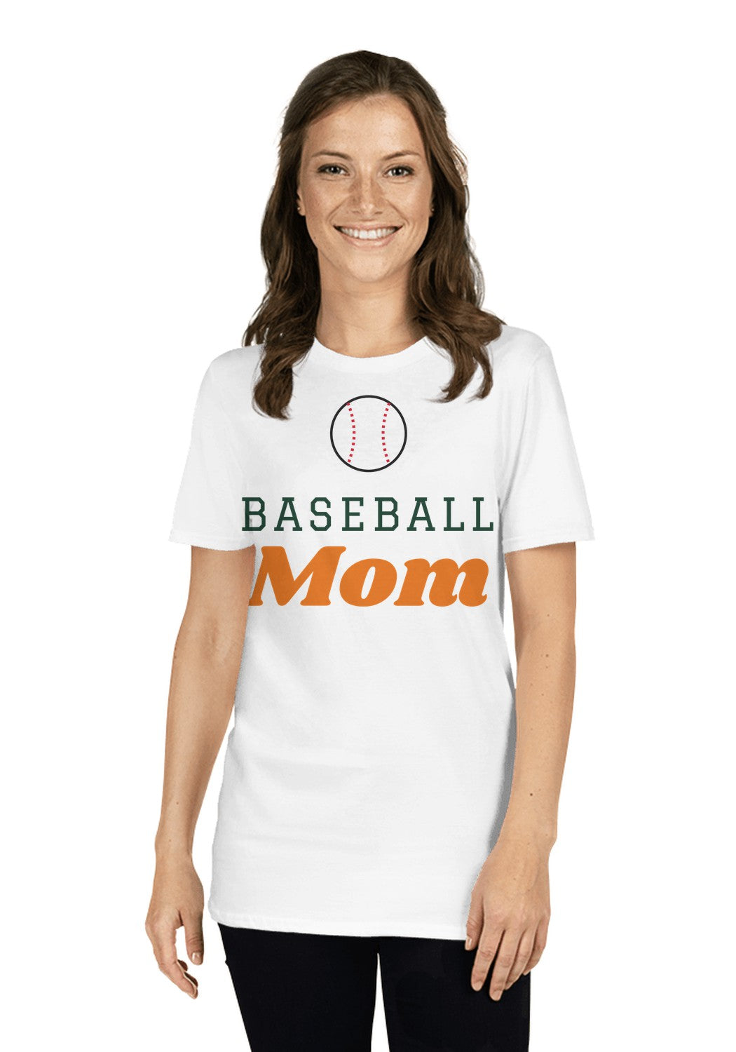 Baseball Mom t-shirt in White