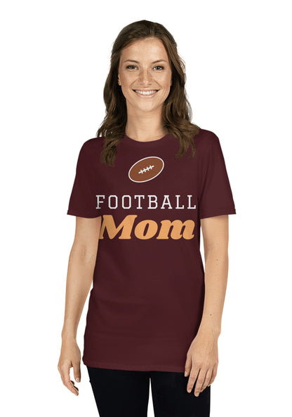 Football Mom t-shirt in Maroon