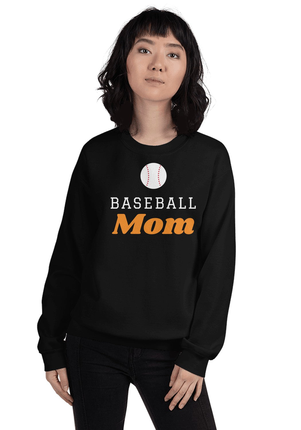 Baseball Mom sweatshirt in Black