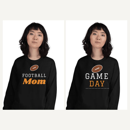 Game Day and Sports Mom Sweatshirts in Black, matching set