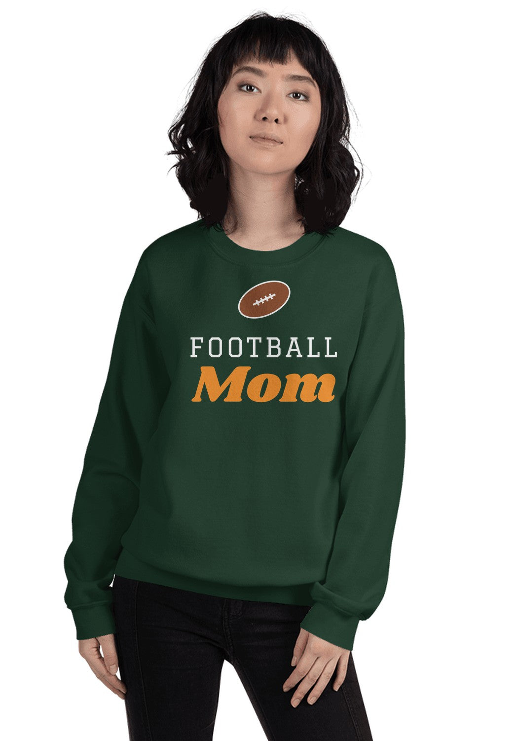 Football Mom sweatshirt in Forest Green