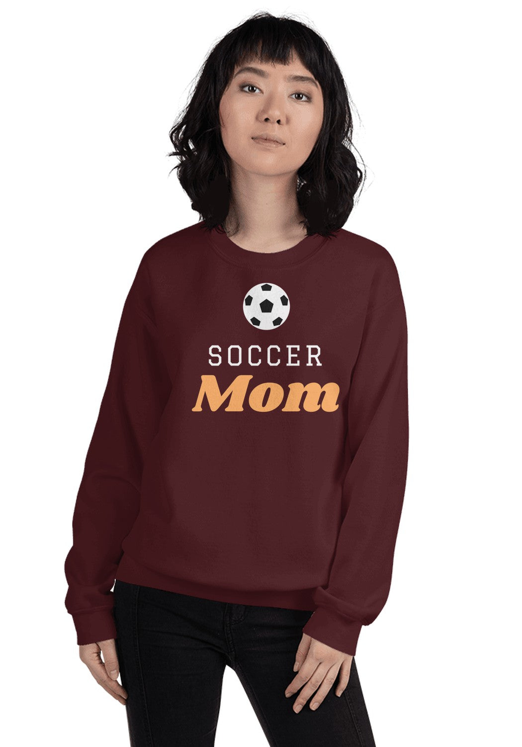 Soccer Mom sweatshirt in Maroon