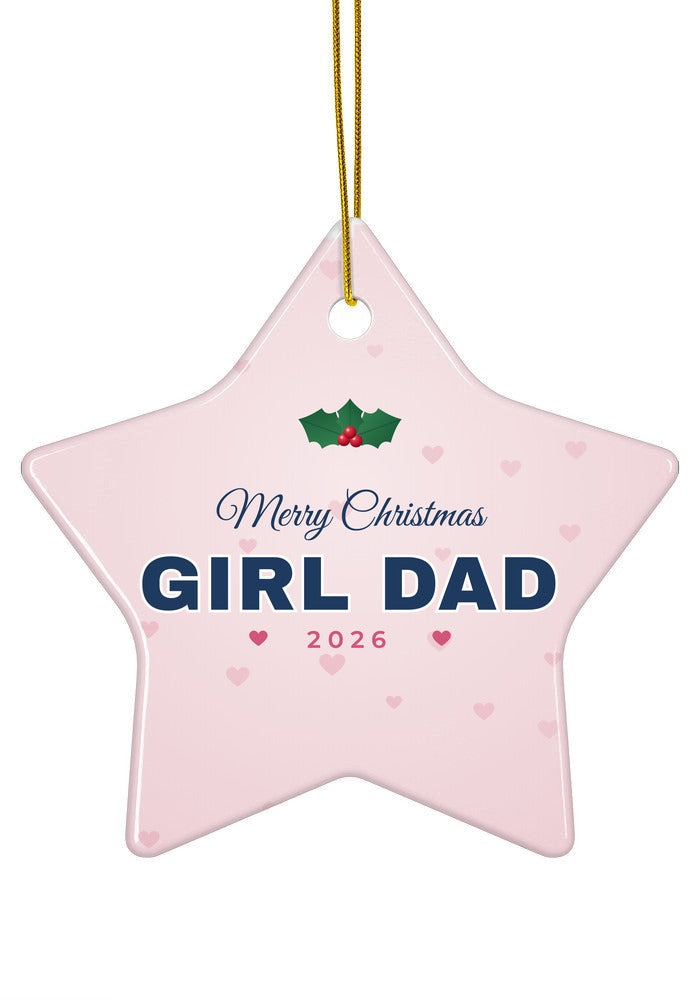 Girl Dad Christmas ornament, 2026, star shape