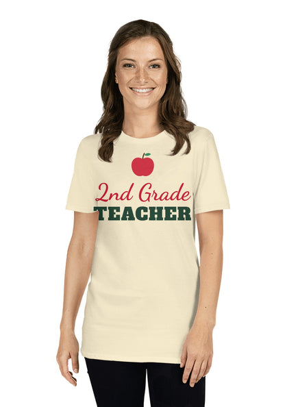 2nd Grade Teacher t-shirt in Natural