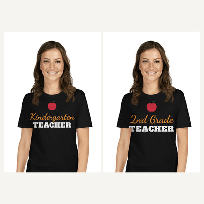 Grade Level Teacher Shirts in Black, matching set