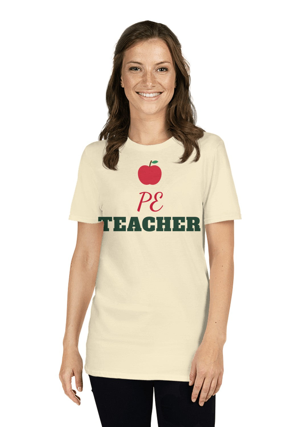 PE Teacher t-shirt in Natural