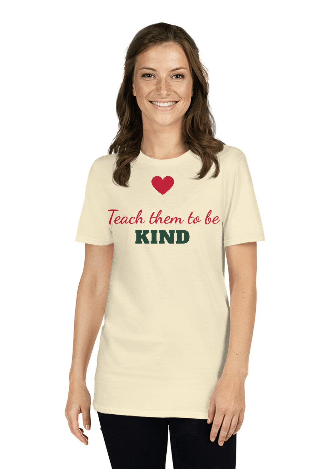 Teach Them to Be Kind t-shirt in Natural