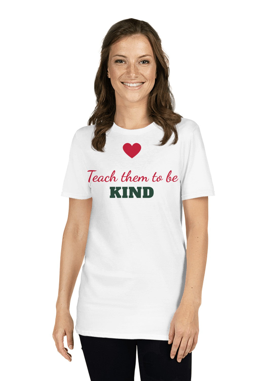 Teach Them to Be Kind t-shirt in White