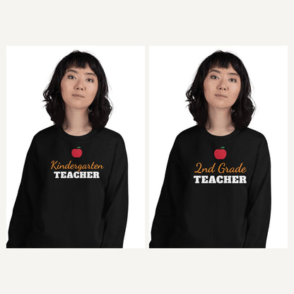 Grade Level Teacher Sweatshirts in Black, matching set