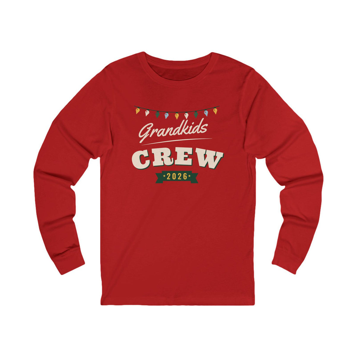 Grandkids Crew 2026 Christmas pajama shirt, red