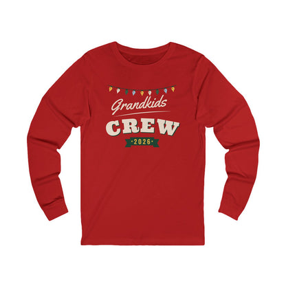 Grandkids Crew 2026 Christmas pajama shirt, red