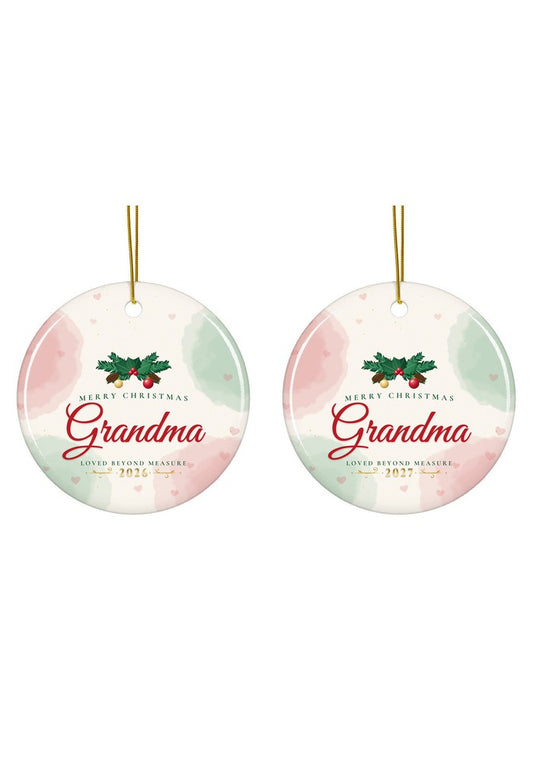 Merry Christmas Grandma ornament dated 2026 or 2027