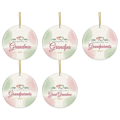 Grandparents Christmas ornament: all designs