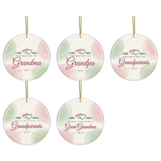 Grandparents Christmas ornament: all designs