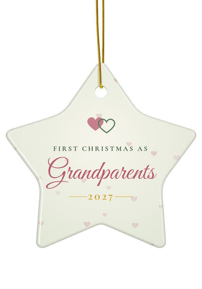 First Christmas as Grandparents ornament, star shape