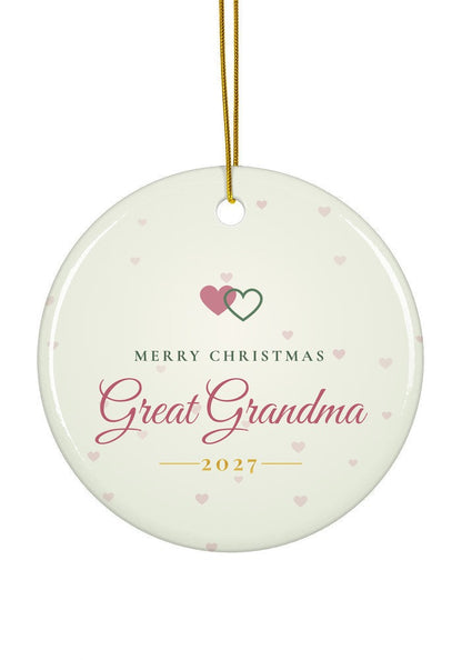 Great Grandma ornament, circle shape