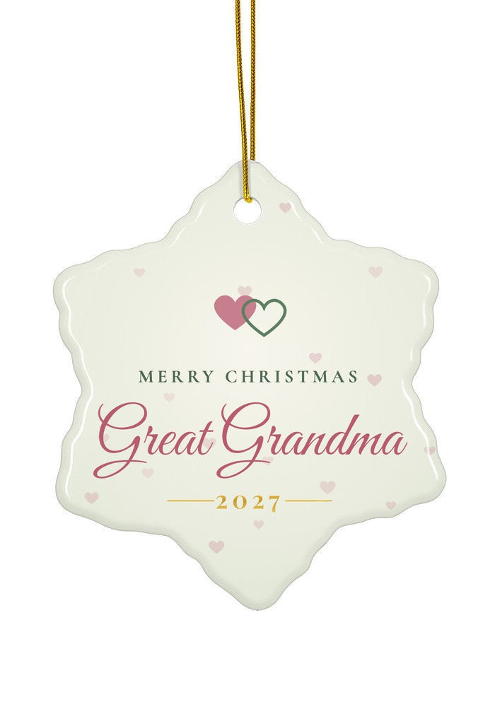 Great Grandma ornament, snowflake shape