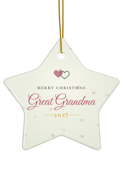Great Grandma ornament, star shape