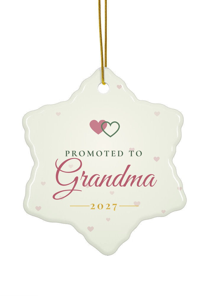 Promoted to Grandma ornament, snowflake shape