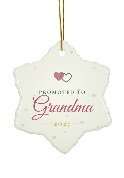 Promoted to Grandma ornament, snowflake shape