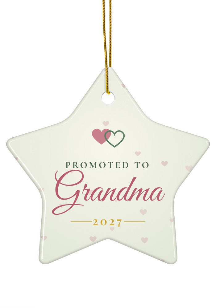 Promoted to Grandma ornament, star shape