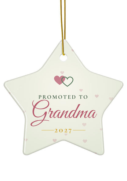 Promoted to Grandma ornament, star shape