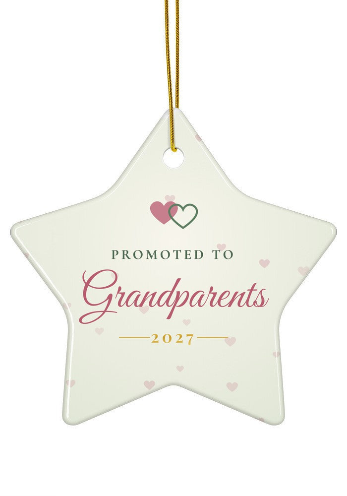 Promoted to Grandparents ornament, star shape