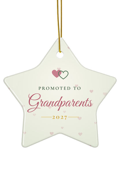 Promoted to Grandparents ornament, star shape