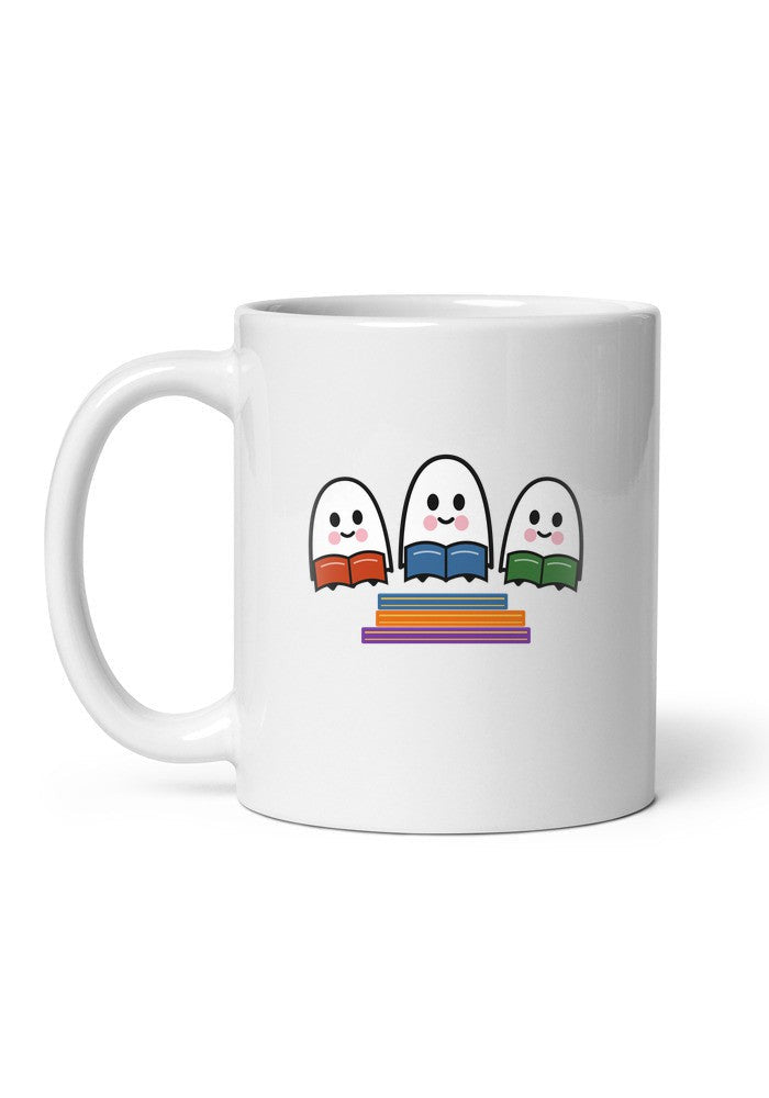 Ghosts Reading Books mug