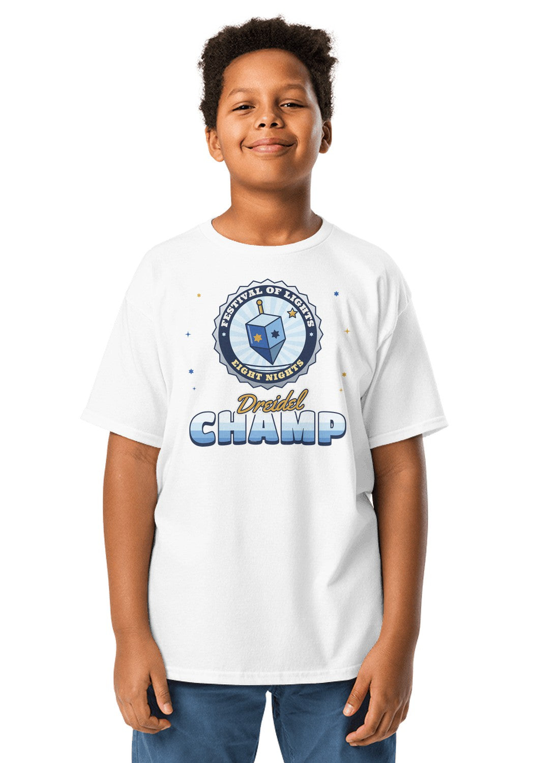 Dreidel Champ t-shirt in White
