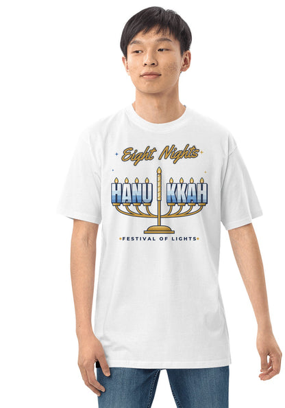 Eight Nights Menorah t-shirt in White