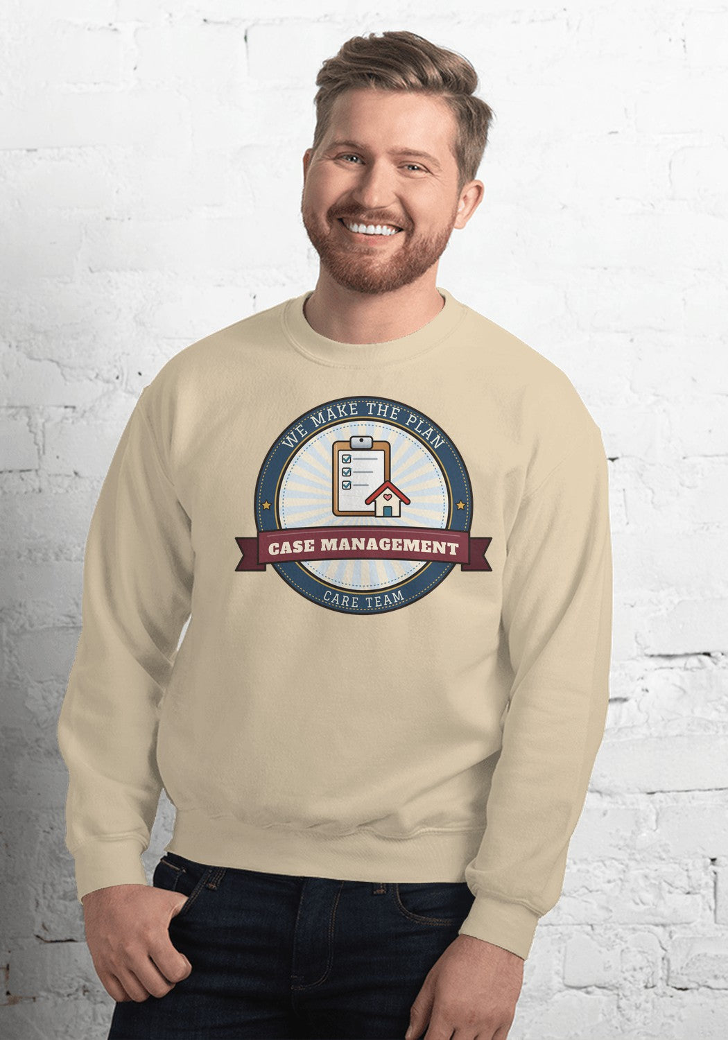 Case Management sweatshirt in Sand