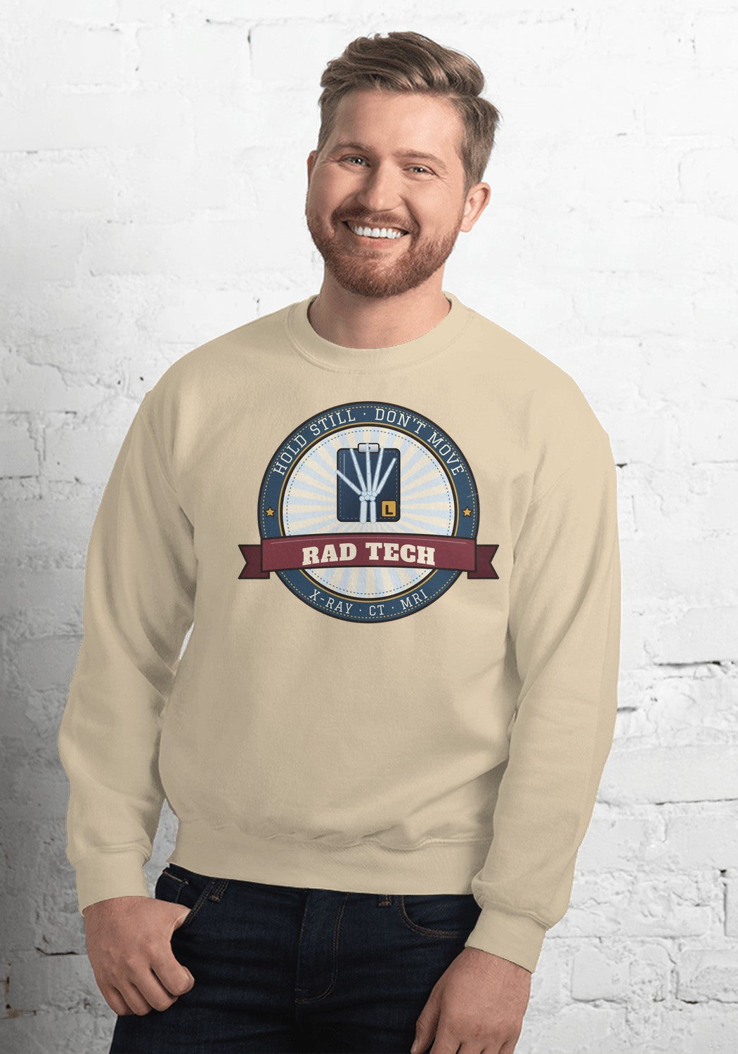 Rad Tech sweatshirt in Sand