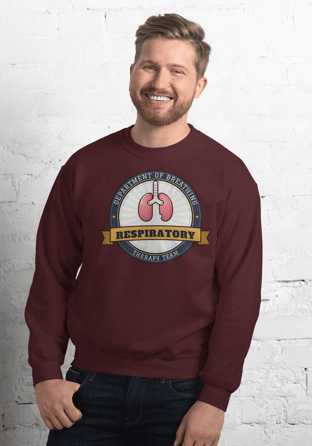Respiratory Therapy sweatshirt in Maroon