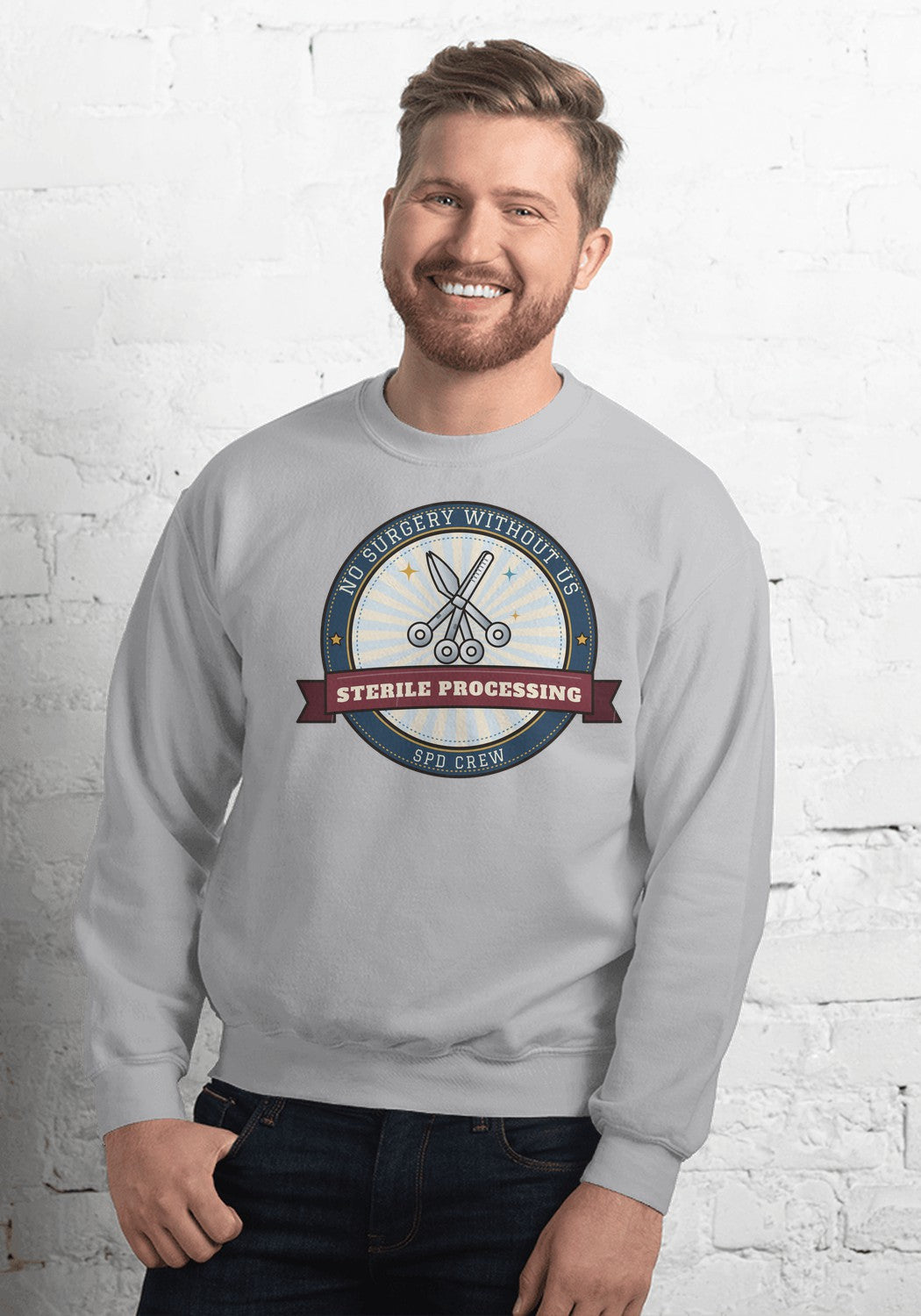 Sterile Processing sweatshirt in Sport Grey
