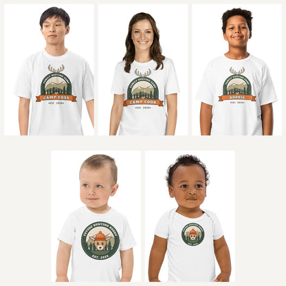 Hunting Season Family Shirts in White, family set