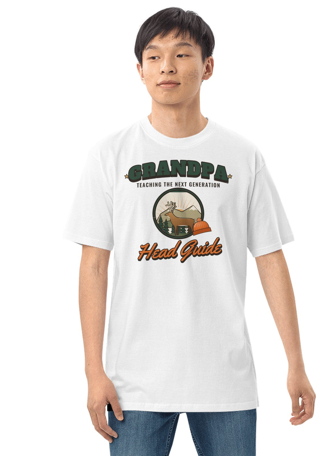 Grandpa Head Guide t-shirt in White