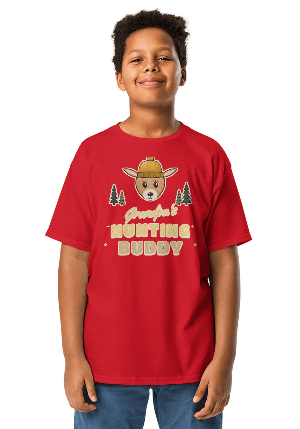 Grandpa's Hunting Buddy t-shirt in Red