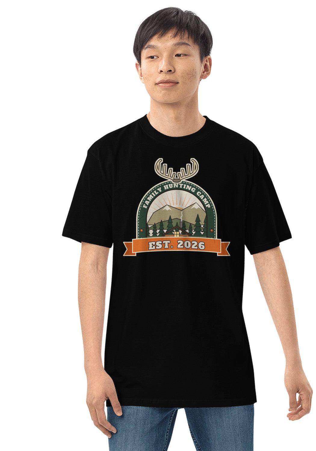 Family Hunting Camp Est. 2026 t-shirt in Black