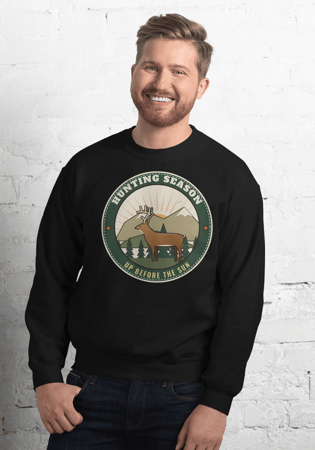 Hunting Season Sunrise sweatshirt in Black