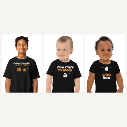 Kids Halloween Shirts in Black, family set