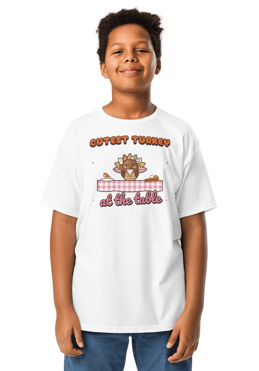 Cutest Turkey at the Table t-shirt in White