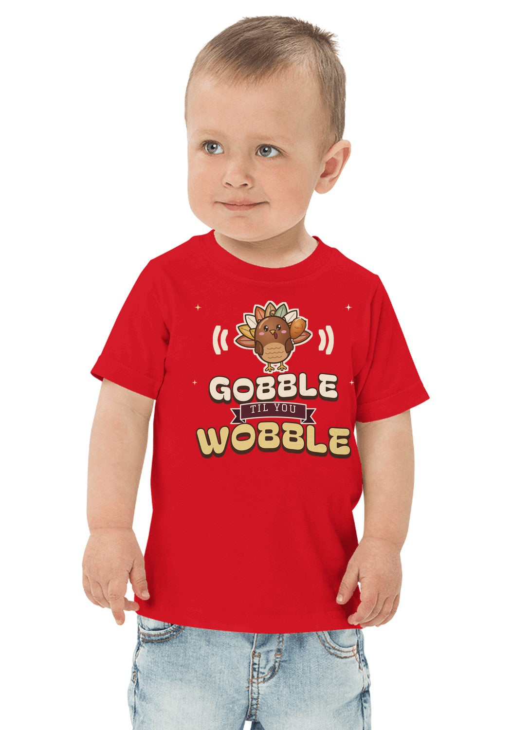 Gobble Til You Wobble t-shirt in Red