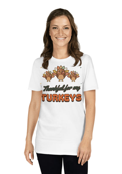 Thankful for My Turkeys t-shirt in White