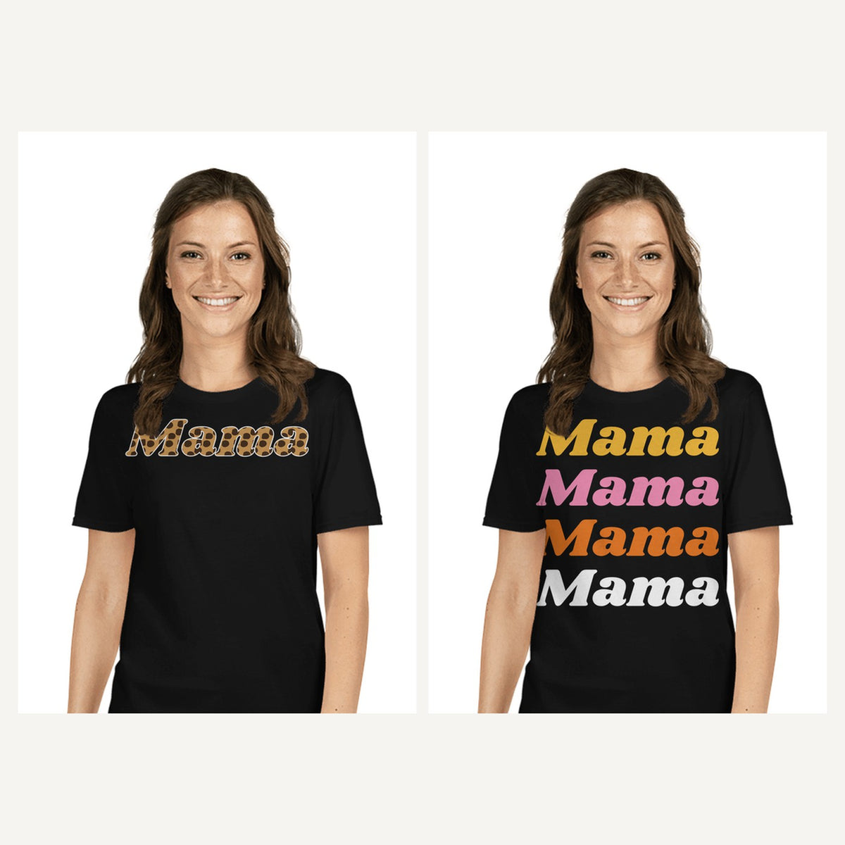 Mama Shirts in Black, matching set