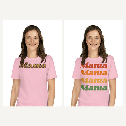 Mama Shirts in Pink, matching set