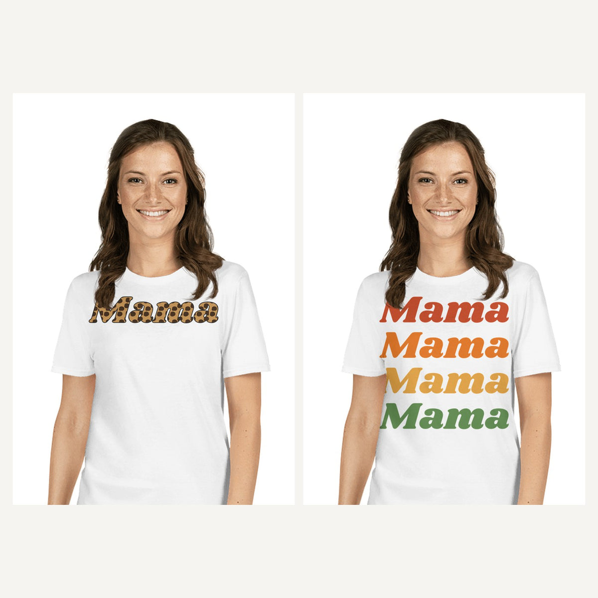 Mama Shirts in White, matching set