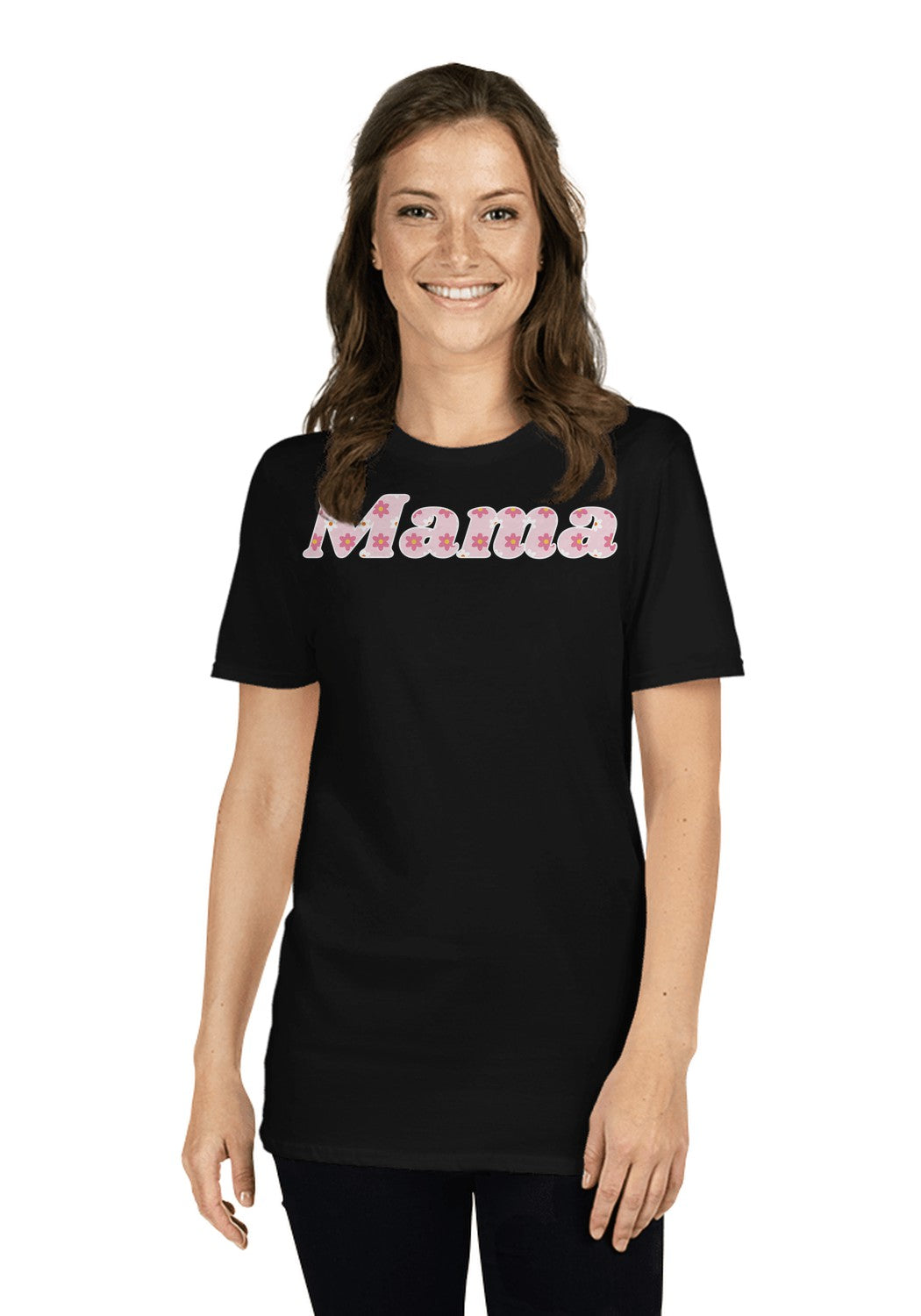 Floral Mama t-shirt in Black