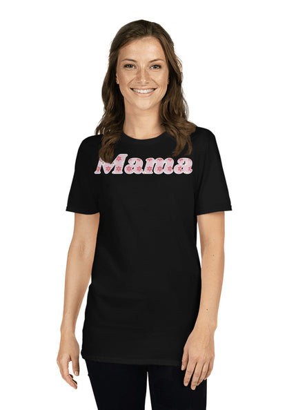 Floral Mama t-shirt in Black