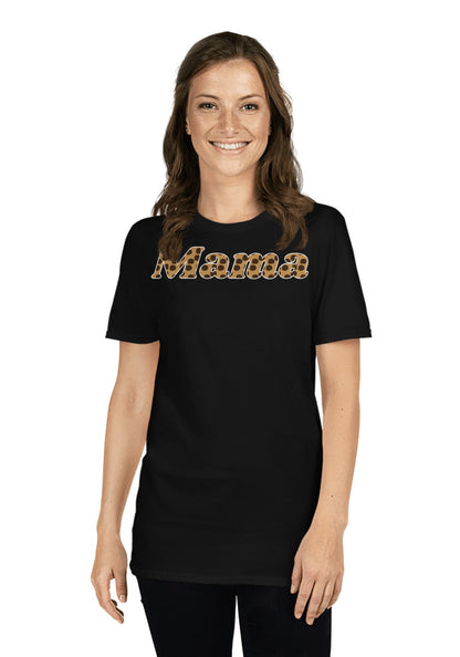 Leopard Mama t-shirt in Black